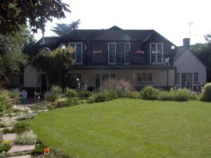 A house and garden in England.