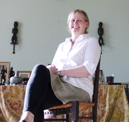 Lesley McDonald sitting in a chair.